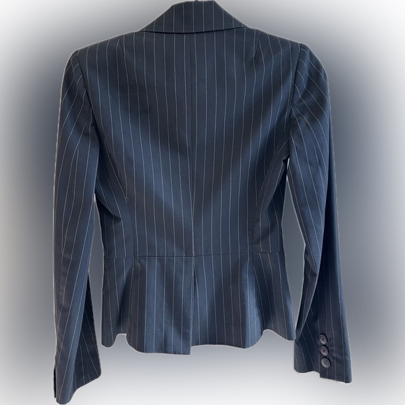 Laundry by Shelli Segal Pinstripe Black Blazer Size 0 - Picture 6 of 6